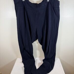 Flirtitude Active Womens Navy Black Flirty Leggings Cotton Stretch Size XXL